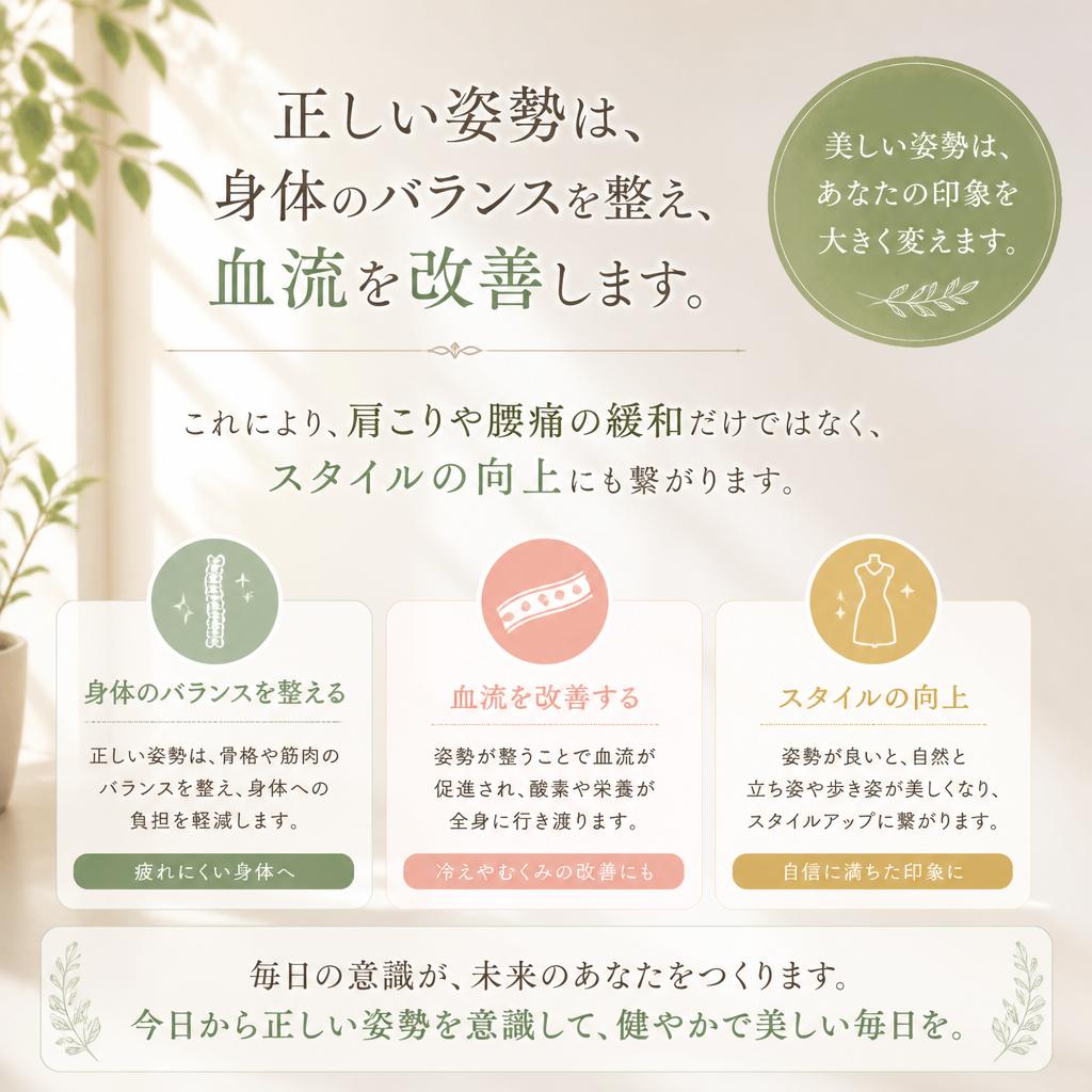 正しい姿勢がもたらす効果