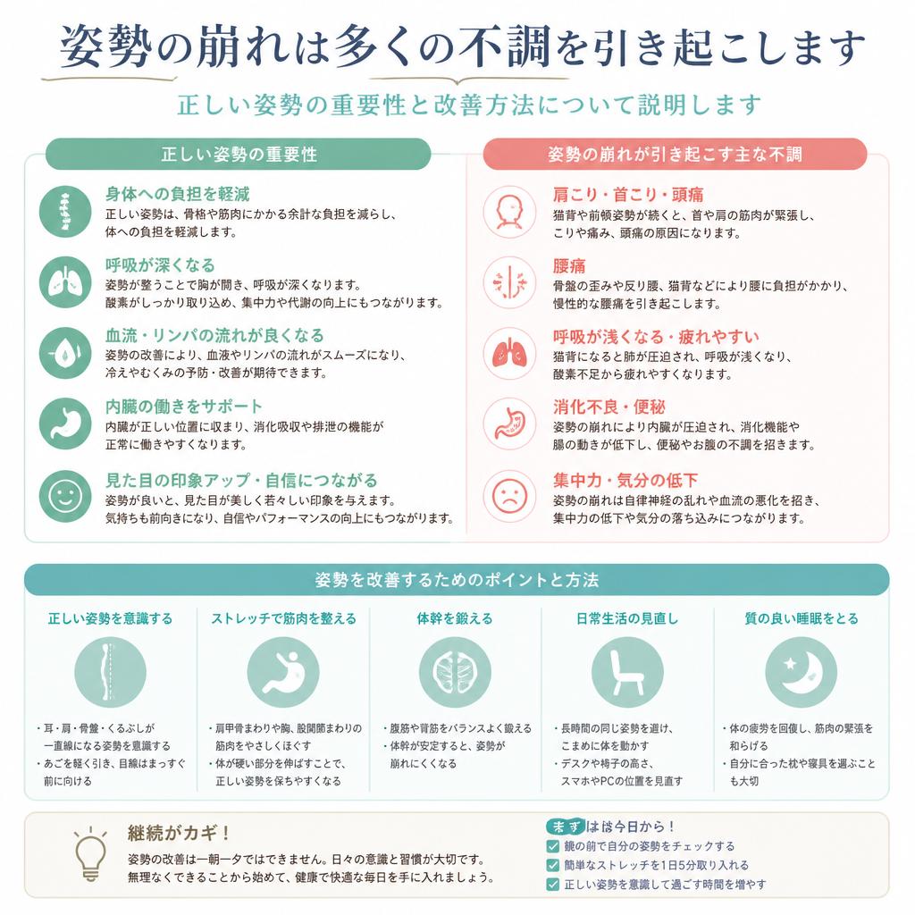 姿勢改善で心も身体も軽く