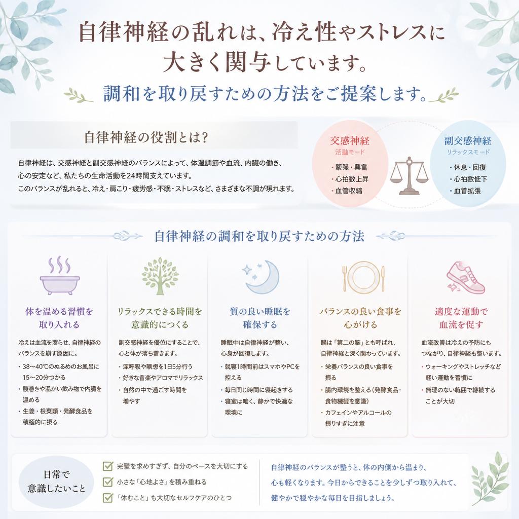 自律神経のバランスを整える